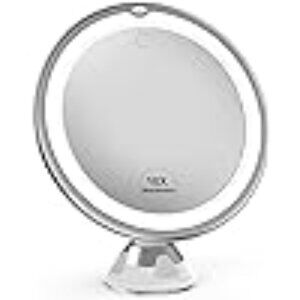 VENIGO 10x Make-Up Mirror with Touch Control Light, Suction Cup